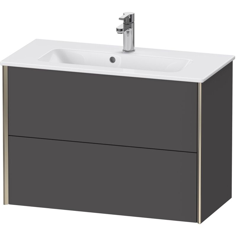 

Durait XViu 4179 Módulo mural, 2 cajones, para lavabo ME by Starck 234283, 810x390 mm, Color (frente/cuerpo): champán mate/grafito mate - XV41790B149