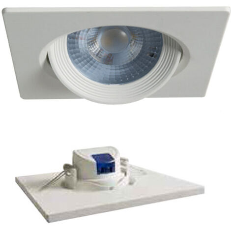 Duralamp viereckiger LED-Einbaustrahler 7W 3000K 40° weiß D307QW