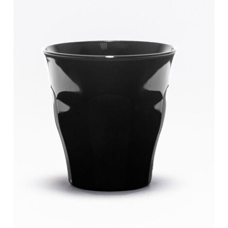 Duralex – Lot de 6 gobelets en verre trempé noir brillant 9 cl – Résistants aux chocs thermiques – Compatible micro-ondes – Fabriqué en France
