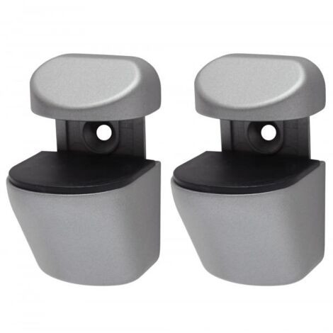 DURALINE - 2 PEZZI - COPPIA DI REGGIMENSOLE A CLIPS - COLORE ARGENTO SATINATO OPACO