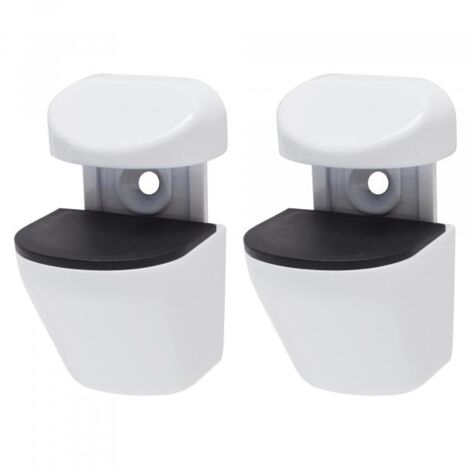 DURALINE - 2 PEZZI - COPPIA DI REGGIMENSOLE A CLIPS - COLORE BIANCO ALPINO
