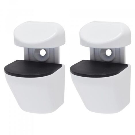 DURALINE - 2 PEZZI - COPPIA DI REGGIMENSOLE A CLIPS - COLORE BIANCO ALPINO