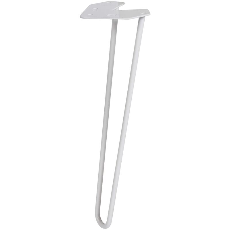 Duraline - Furniture Leg, Metallo, Bianco, 40 Cm