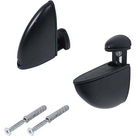 DURALINE - REGGIMENSOLA PER VETRO SELECT MAT BLACK 4-24MM - MAX 25CM - MAX 25KG - COLORE NERO OPACO