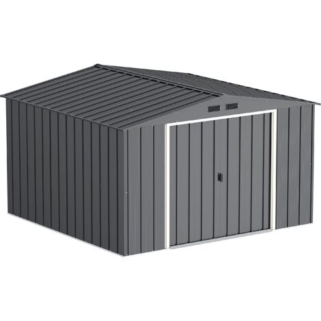 Duramax 61251 Capanno in Metallo Ecologico 10 x 10, Anthracite