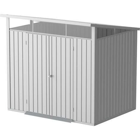 DURAMAX Abri de jardin métal MODERN - 4,45m² - Mono pente - Aluminium blanc