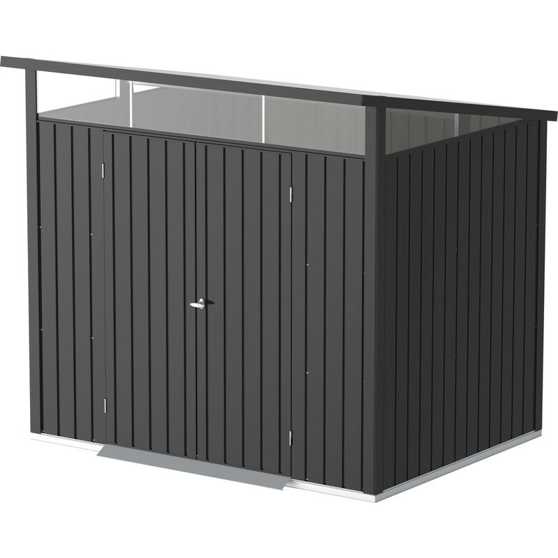 Duramax - Abri de jardin métal modern - 4,45m² - Mono pente - Anthracite