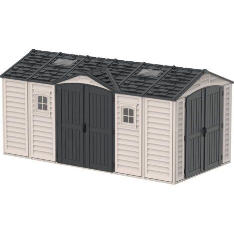 Duramax Abri de Jardin PVC DarkGrey APEX 15x8