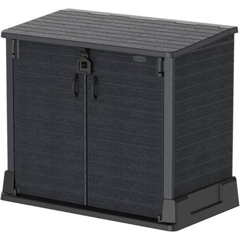 Duramax - Arcón cubre cubos de exterior - 850 L - PVC - color gris antracita