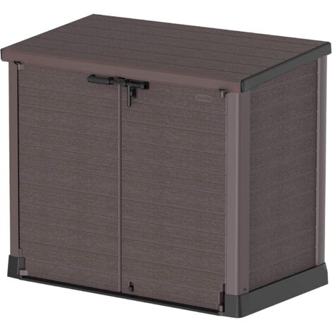 Duramax - Arcón cubre cubos exterior - 1200 L - PVC - color marrón -  -