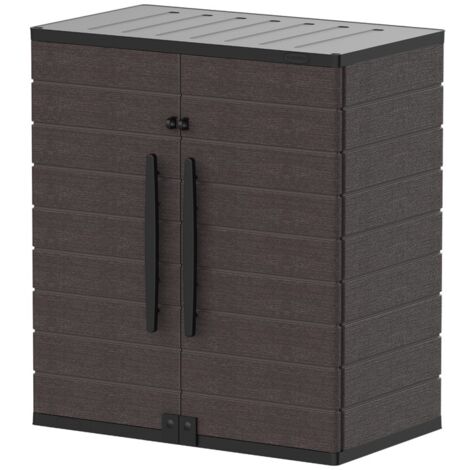 DURAMAX Armoire de rangement version basse - Marron