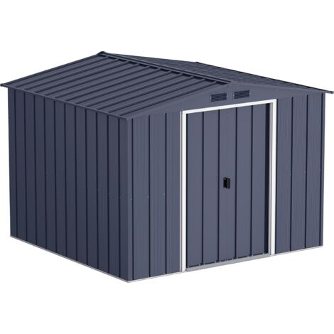 Duramax - caseta cobertizo jardín - ECO CALPE 8X8 - Metal - color gris antracita