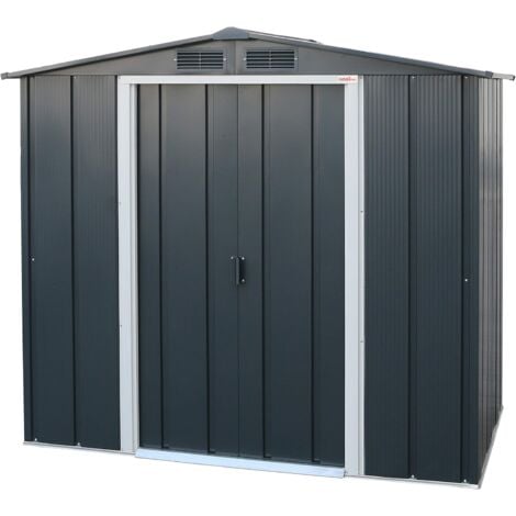 Duramax - caseta cobertizo jardín - ECO DENIA 6X4 - Metal - gris antracita