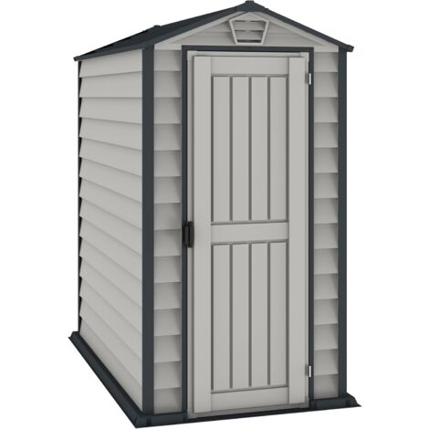Duramax - caseta jardín - EVERMORE 4x6 - Resina PVC - color gris claro y oscuro