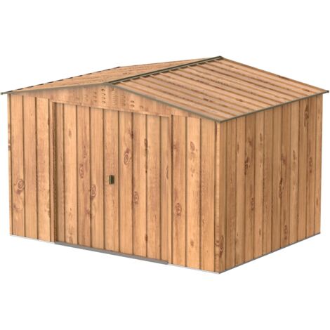 Duramax - caseta jardín - TOP HERCULES 10x8 - Metal  - color imitación madera
