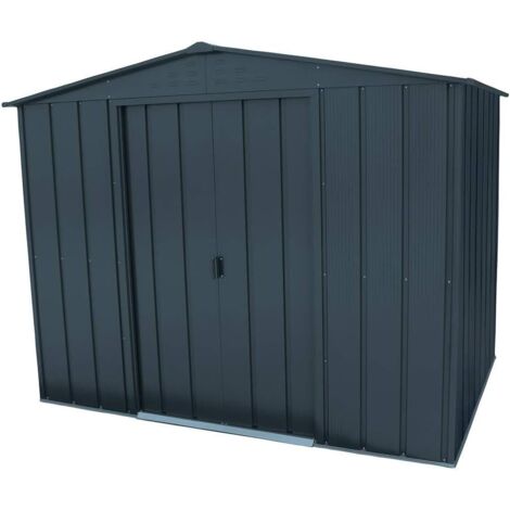 Duramax - caseta jardín - TOP TITAN 8X6 - Metal - color gris antracita