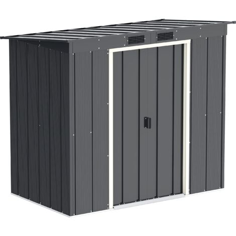 Duramax Eco Tetto da Giardino in Metallo zincato a Caldo, 6 x 4 Pent Roof, Anthracite