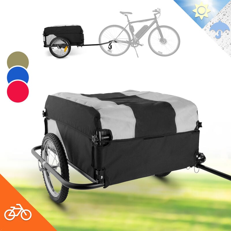 Duramaxx - Remorque Velo Cargo, Charette Velo à 2 Roues, Remorque Vélo pour Bicyclette, Kit de Fixation pour Remorques en Acier avec Attelage et