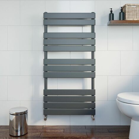 main image of "DuraTherm Flat Panel Heated Towel Rail Anthracite 1200x600mm"