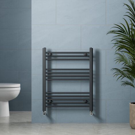 Duratherm Heated Towel Rail Anthracite 750 x 600mm Flat
