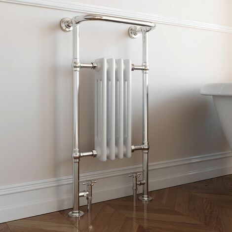 DuraTherm Traditional Heated Towel Radiator - 952mm x 479mm - White