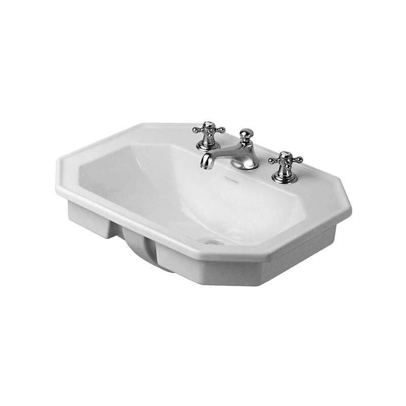 Duravit - 1930 lavabo encastré, 58x47cm, avec trop-plein, 1 trou de