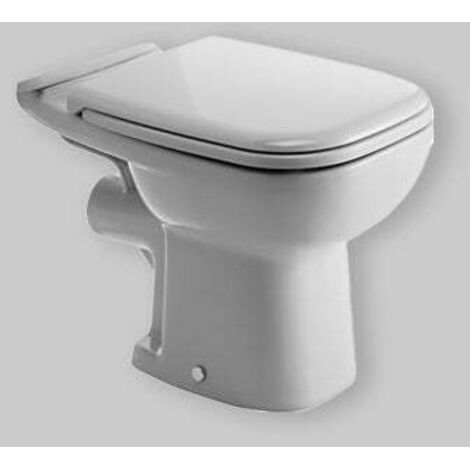 Duravit 2111010000 D-CODE vaso monoblocco a pavimento a cacciata, cassetta non inclusa, senza sedile, con scarico verticale, con brida di risciacquo, UWL classe 2, colore bianco | Prezzi e offerte su Tavolla.com