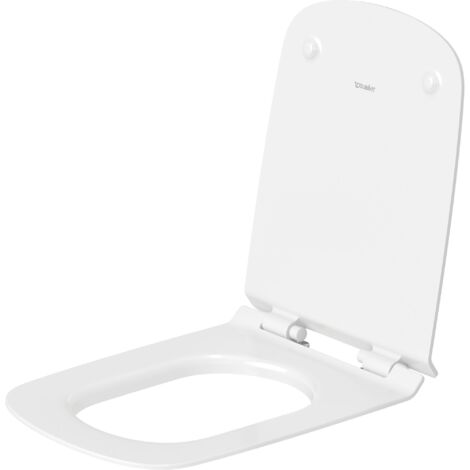 Duravit – Abattant WC DuraStyle en Duroplast blanc – Amortisseur SoftClose – Charnières en acier inoxydable – Dimensions 359x489x54 mm – 60590000