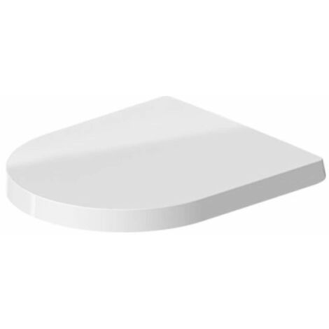 Duravit – Abattant WC en plastique blanc alpin – Charnières inox – Entraxe 180 mm – Hauteur 40 cm – 20110000