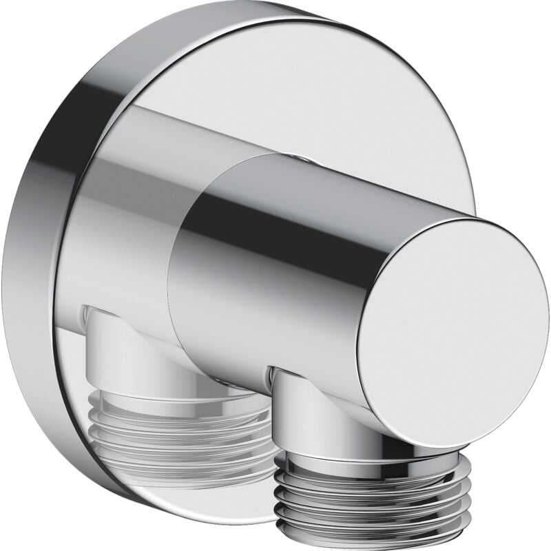Duravit - Coude de raccordement mural universel avec rosace ronde, chromé
