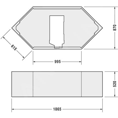 Duravit Accessoires - Support pour baignoire D-Code, 1900x900 mm 790477000000000