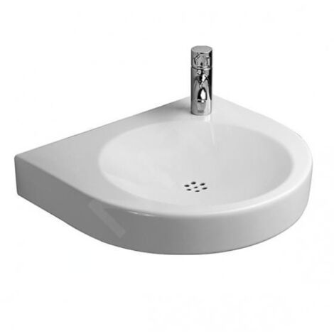 Duravit Architec - Lavabo PMR, 575x520 mm, sans trop-plein, trou pour robinetterie à droite, blanc 0443580008