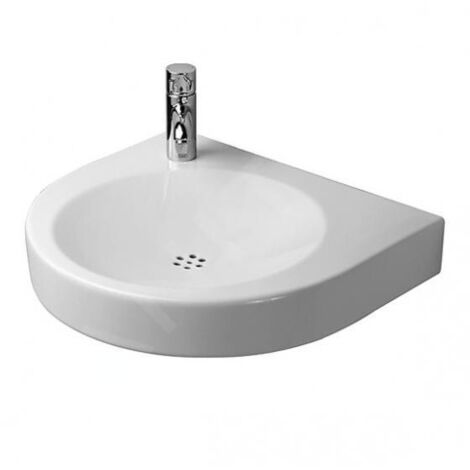 Duravit Architec - Lavabo PMR, 575x520 mm, sans trop-plein, trou pour robinetterie à gauche, blanc 0443580009