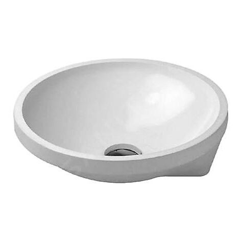 Duravit Architec - Lavabo sans trou sans trop-plein, diamètre 400 mm, blanc - lavabo, avec WonderGliss 04634000001