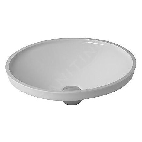 Duravit Architec - Lavabo sans trou sans trop-plein, diamètre 420 mm, blanc - lavabo, avec WonderGliss 03194200001