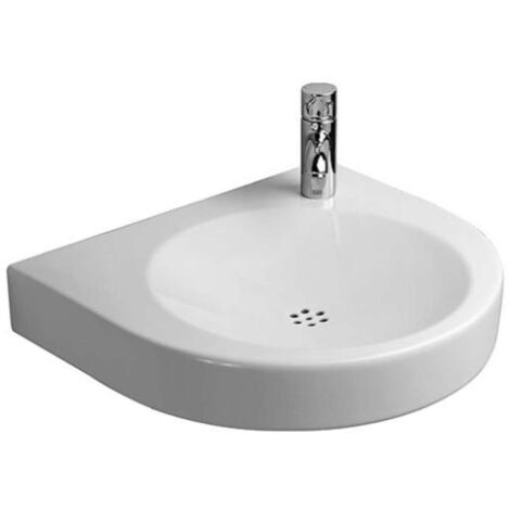 Duravit ARCHITEC VITAL MED lavabo senza troppopieno con piattaforma per rubinetteria 575x520mm 1 foro bianco