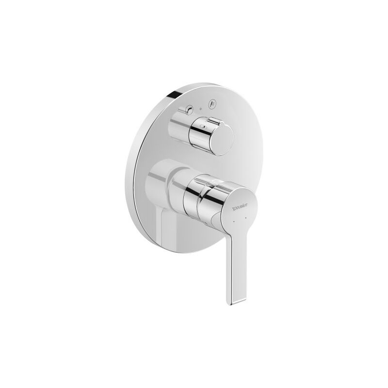 

Duravit Ag - Duravit B.2 Mezclador monomando para bañera empotrado, roseta redonda, 2 consumidores, caño de bañera transformable / ducha manual, con