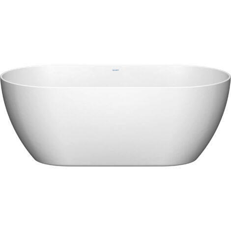 DURAVIT - Baignoire ilot en acrylique design pour salle de bain, vidage et trop-plein, 2 parois, 2 places - 160x75x45cm - Blanc brillant - DURAMUNA 160 x 75 cm, Blanc brillant