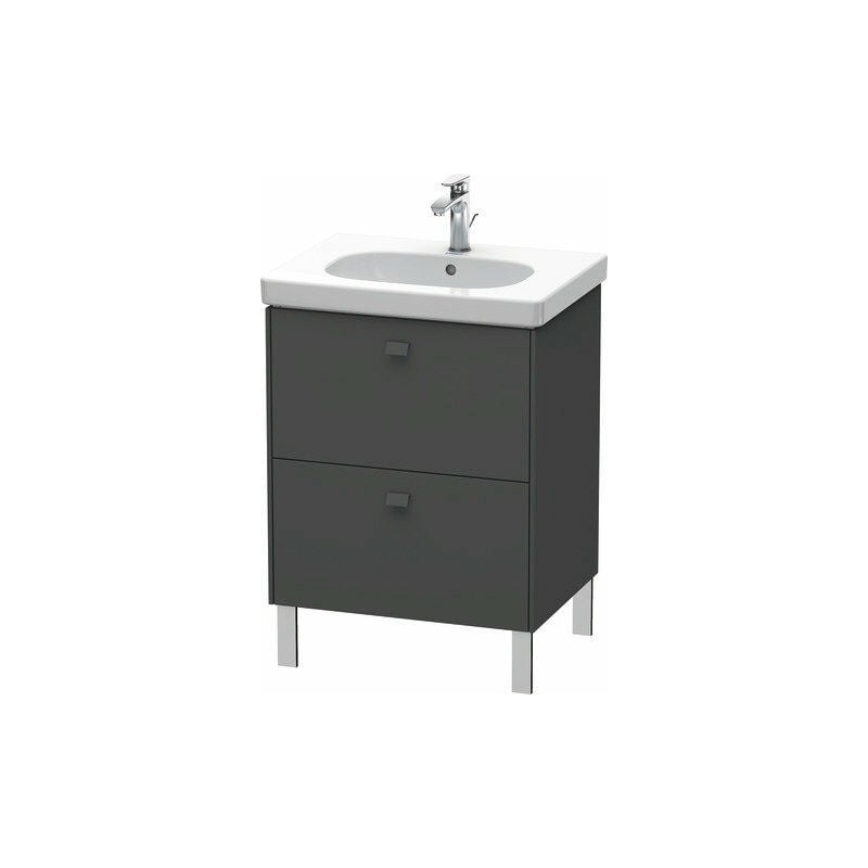 

Duravit Brioso Mueble de aseo de pie 62,0 x 46,9 cm, 2 extraíbles, para lavabo D-Código 034265, Color (frente/cuerpo): Grafito mate decorativo, mango