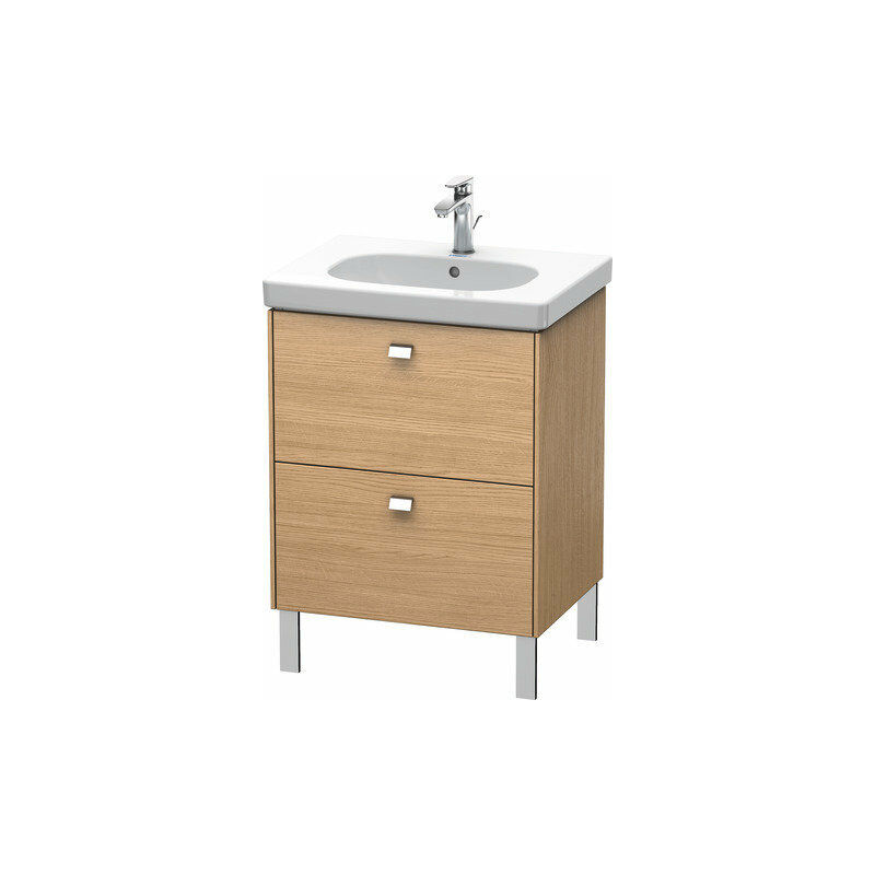 

Duravit Brioso Mueble de aseo de pie 62,0 x 46,9 cm, 2 extraíbles, para lavabo D-Código 034265, Color (frente/cuerpo): Roble europeo, mango cromado