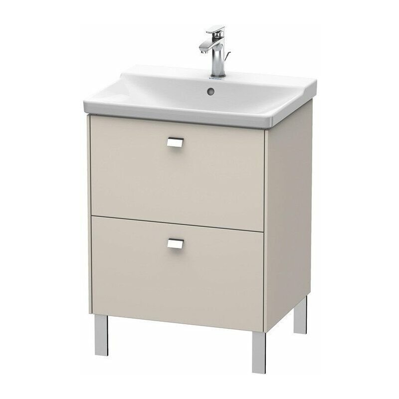 

Mueble bajo lavabo BRIOSO tirador cromado 691x620x479mm taupe