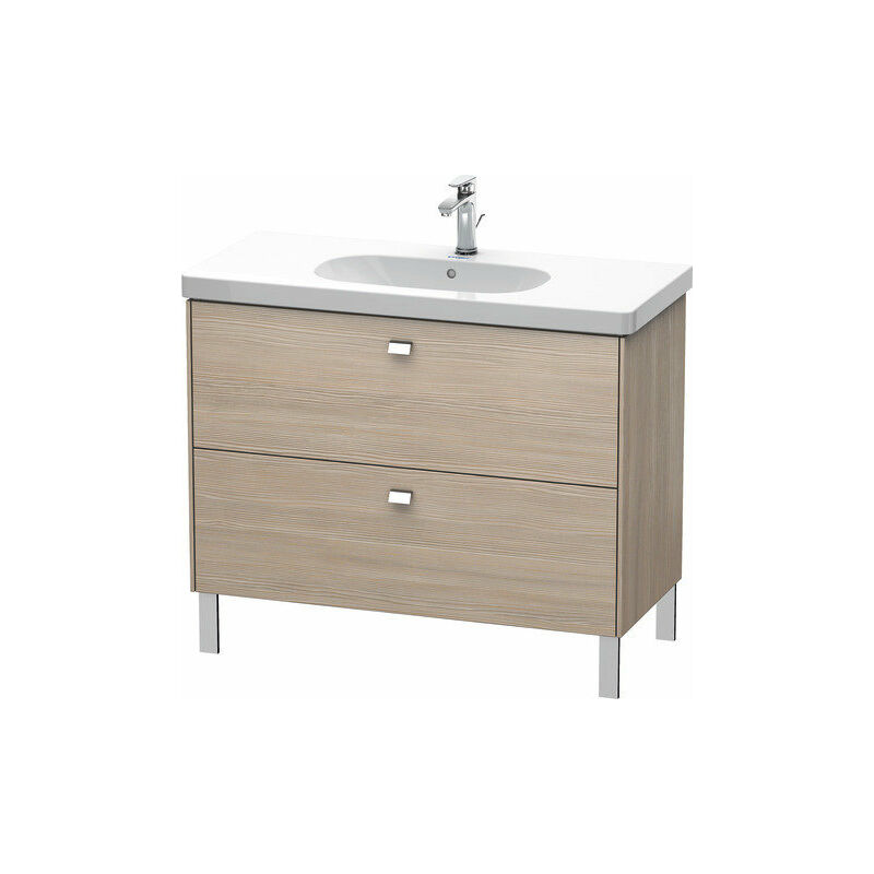 

Duravit Brioso Mueble de mesada 102,0 x 46,9 cm, 2 extraíbles, para lavabo D-Código 034210, Color (frente/cuerpo): Pino Decoración plata, mango