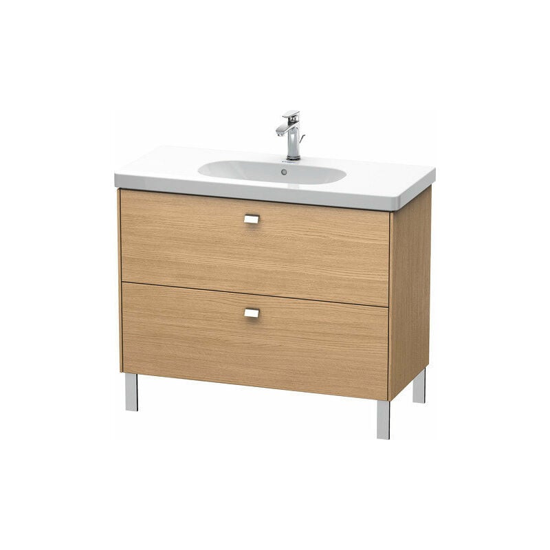 

Duravit Brioso Mueble de mesada 102,0 x 46,9 cm, 2 extraíbles, para lavabo D-Código 034210, Color (frente/cuerpo): Roble europeo, mango cromado