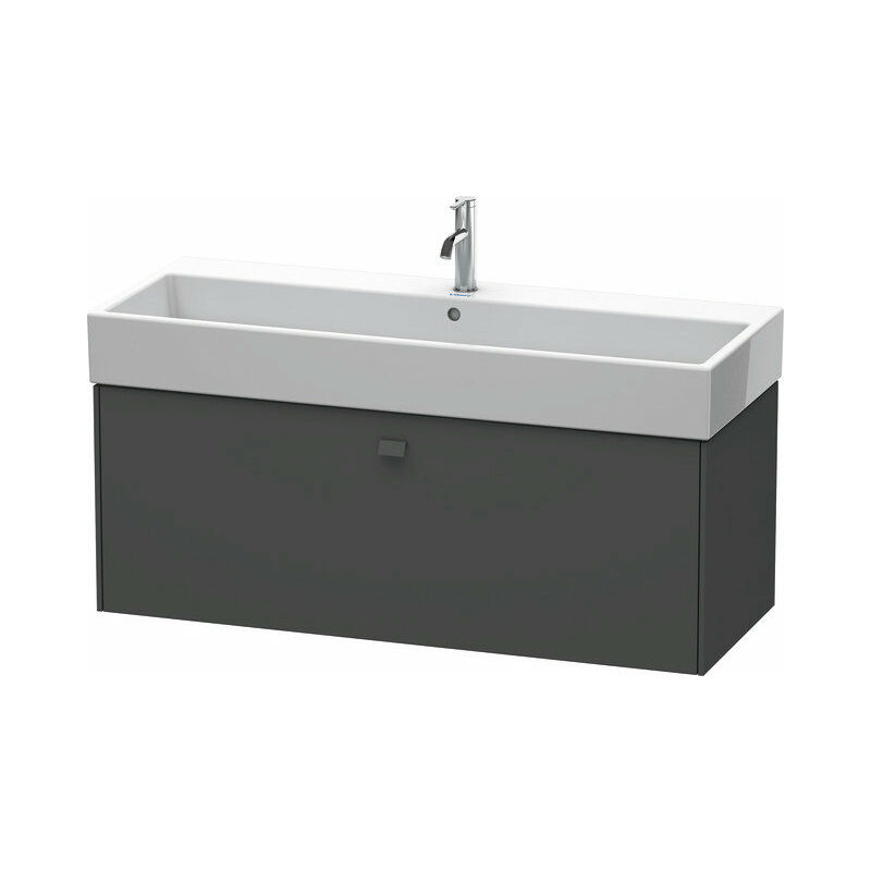 

Duravit Brioso Neceser de pared, 1 extraíble, 118,4 x 45,9 cm, para Vero Air 235012, Color (frente/cuerpo): Grafito mate decorativo, mango Grafito