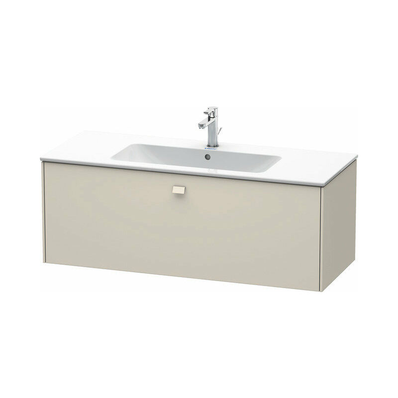 

Duravit Brioso Neceser de pared 122,0 x 47,9 cm, 1 extraíble, para lavabo ME by Starck 233612, Color (frente/cuerpo): Taupe Mate Decor, Mango Taupe