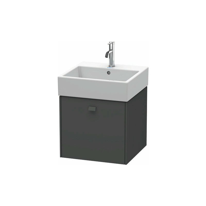 

Duravit Brioso Neceser de pared 48,4 x 45,9 cm, 1 extraíble, para lavabo Vero Air 235050, Color (frente/cuerpo): Grafito mate decorativo, mango