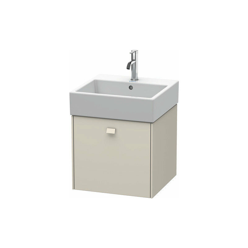

Duravit Brioso Neceser de pared 48,4 x 45,9 cm, 1 extraíble, para lavabo Vero Air 235050, Color (frente/cuerpo): Taupe Mate Decor, Mango Taupe Mate