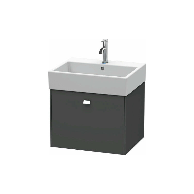 

Duravit Brioso Neceser de pared 58,4 x 45,9 cm, 1 extraíble, para lavabo Vero Air 235060, Color (frente/cuerpo): Diseño grafito mate, mango cromado