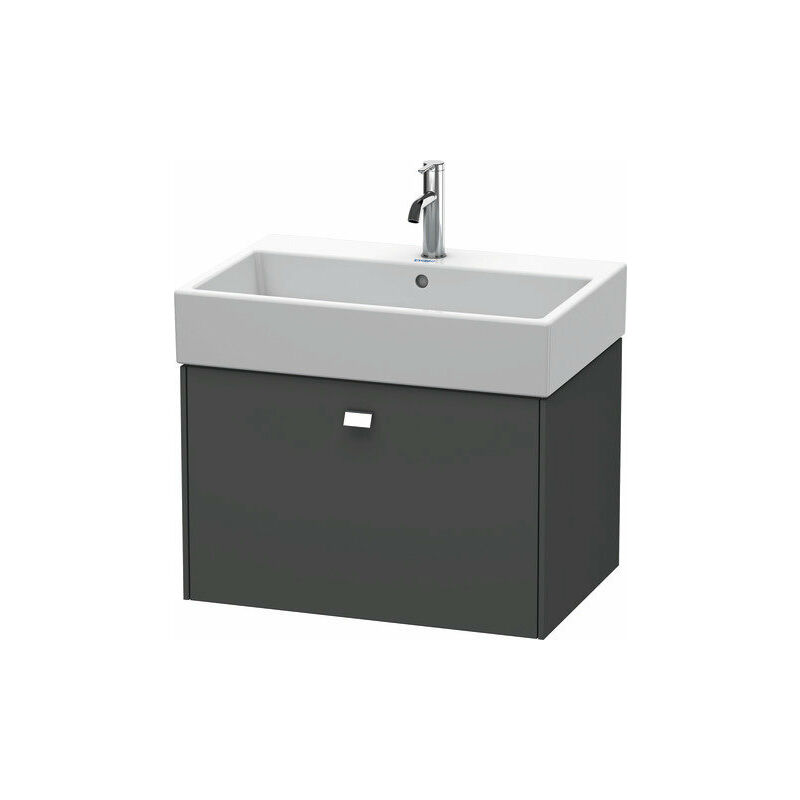

Duravit Brioso Neceser de pared 68,4 x 45,9 cm, 1 extraíble, para lavabo Vero Air 235070, Color (frente/cuerpo): Diseño grafito mate, mango cromado