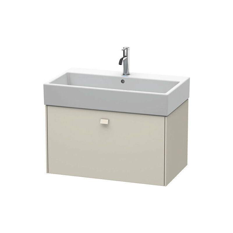 

Duravit Brioso Neceser de pared 78,4 x 45,9 cm, 1 extraíble, para lavabo Vero Air 235080, Color (frente/cuerpo): Taupe Mate Decor, Mango Taupe Mate